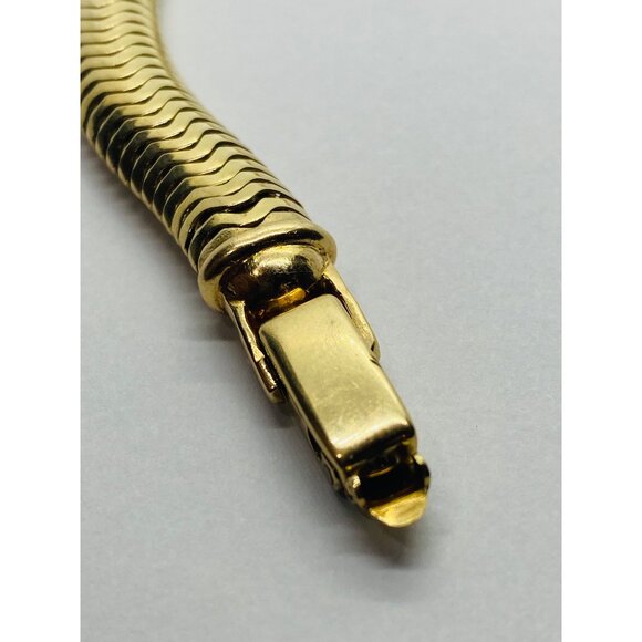 VINTAGE TIFFANY & CO 14k GOLD BRACELET SNAKE FLEX 9.5MM WIDE 6 5/8” Long - Picture 10 of 13